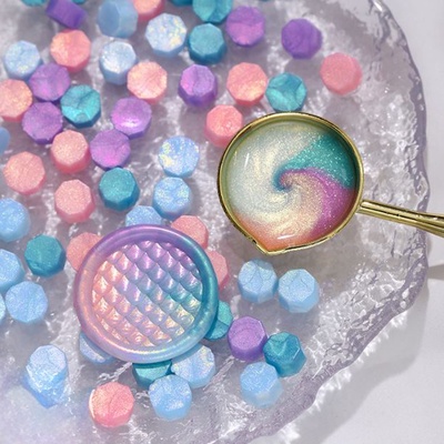 Сургуч в гранулах «Разноцветный», перламутр, набор 100 шт.