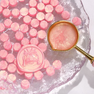 Сургуч в гранулах «Розовый», перламутр, набор 100 шт.