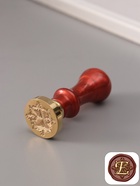 Печать для сургуча с пластиковой ручкой «Буква E на вензеле», 2.5×2.5×6.3 см - Фото 1