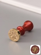 Печать для сургуча с пластиковой ручкой «Буква F на вензеле», 2.5×2.5×6.3 см - Фото 1