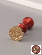 Печать для сургуча с пластиковой ручкой «Буква P на вензеле», 2.5×2.5×6.3 см - Фото 1