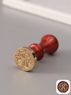 Печать для сургуча с пластиковой ручкой «Буква R на вензеле», 2.5×2.5×6.5 см - Фото 1