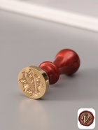 Печать для сургуча с пластиковой ручкой «Буква V на вензеле», 2.5×2.5×6.3 см - Фото 1