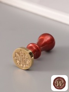 Печать для сургуча с пластиковой ручкой «Буква W на вензеле», 2.5×2.5×6.3 см - Фото 1