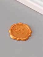 Сургучный оттиск «Роза», декоративный элемент для приглашений, конвертов и сертификатов, золото, d=3.2 см - Фото 2