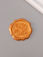 Сургучный оттиск «Спасибо», декоративный элемент для приглашений, конвертов и сертификатов, золото, d=3.2 см - Фото 1