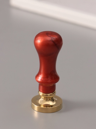 Печать для сургуча с пластиковой ручкой «Венок с буквой J», 2.5×2.5×6.3 см