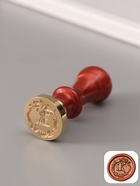 Печать для сургуча с пластиковой ручкой «Венок с буквой K», 2.5×2.5×6.3 см - Фото 1