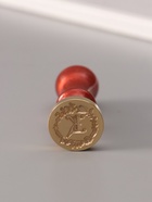 Печать для сургуча с пластиковой ручкой «Венок с буквой K», 2.5×2.5×6.3 см - Фото 2