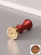 Печать для сургуча с пластиковой ручкой «Венок с буквой O», 2.5×2.5×6.3 см - Фото 1