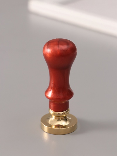 Печать для сургуча с пластиковой ручкой «Классика цифра 6», 2.5×2.5×6.3 см