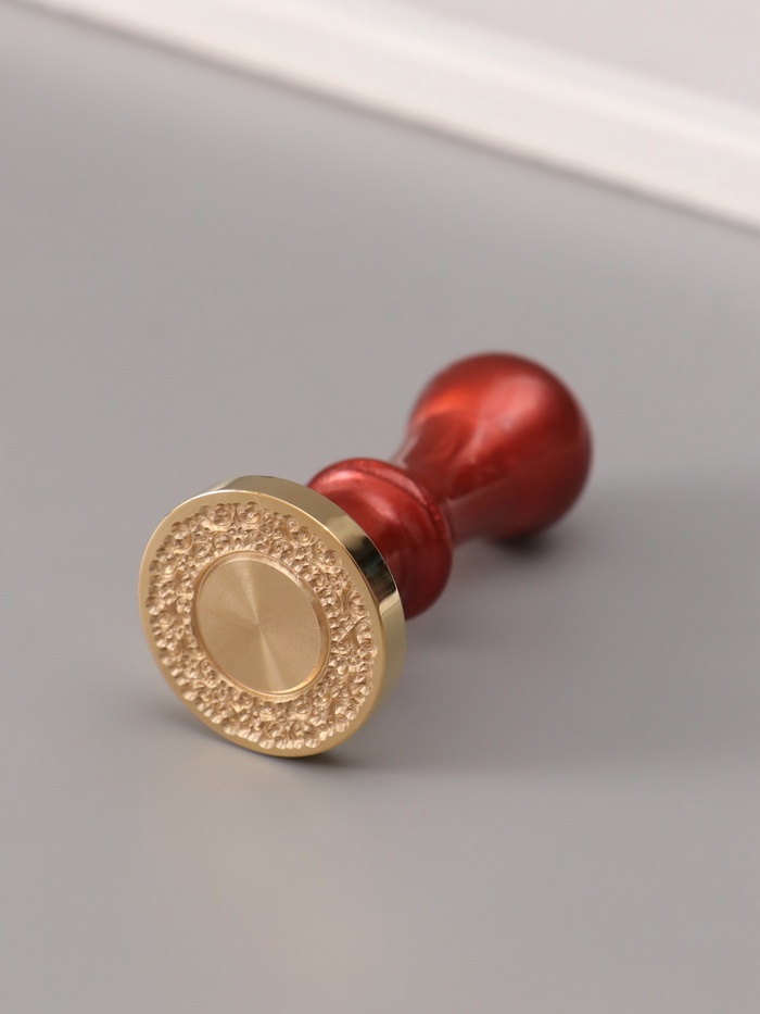 Печать для сургуча с пластиковой ручкой «Широкая рамка. Ажур», 6.3×3×3 см - Фото 1