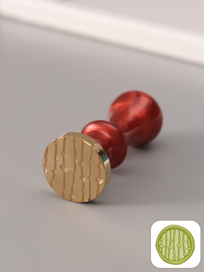 Печать для сургуча с пластиковой ручкой «Сердечки на нитях», 6.3×2.5×2.5 см