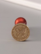 Печать для сургуча с пластиковой ручкой «Бабочка в колючей проволоке», 6.3×3×3 см - Фото 2