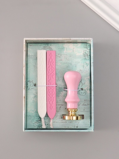 Подарочный набор для сургучной печати «Сердечко», печать, ручка, сургуч, 12.5×10×3.6 см