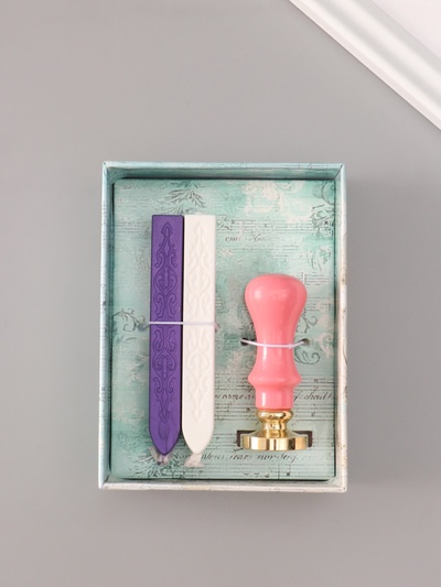 Подарочный набор для сургучной печати «Лотос», печать, ручка, сургуч, 12.5×10×3.6 см