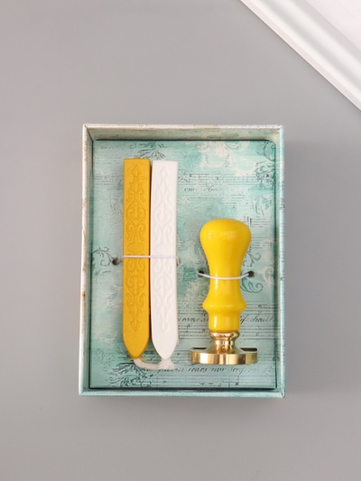 Подарочный набор для сургучной печати «Солнце и луна», печать, ручка, сургуч, 12.5×10×3.6 см