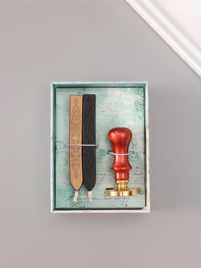 Подарочный набор для сургучной печати «Старый город», печать, ручка, сургуч, 12.5×10×3.6 см