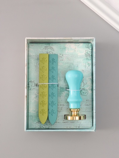 Подарочный набор для сургучной печати «Монстера», печать, ручка, сургуч, 12.5×10×3.6 см