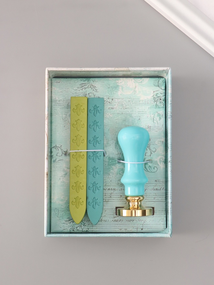 Подарочный набор для сургучной печати «Монстера», печать, ручка, сургуч, 12.5×10×3.6 см - Фото 1