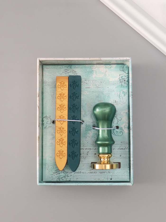 Подарочный набор для сургучной печати «Ёлка», печать, ручка, сургуч, 12.5×10×3.6 см - Фото 1