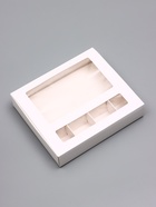 Коробка для 4 конфеты и шоколадку, 17.7?15.7?3.85 см Кондитерская упаковка (комплект 2 шт) - фото 36495344