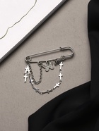 Булавка «Кресты» и бабочка, цвет серебро - Фото 3