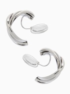 Клипсы для ушей QF «Тренд» полукруг, цвет серебро - Фото 1