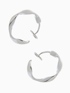 Клипсы для ушей QF «Тренд» кольцо жгутик, цвет серебро - Фото 4