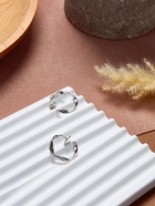 Клипсы для ушей QF «Тренд» кольцо жгутик, цвет серебро - Фото 3