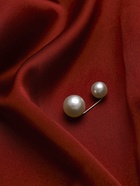 Булавка «Две жемчужины», 3.5 см, бежевая в золоте - Фото 4