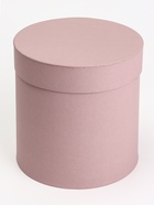 Набор круглых коробок 4 в 1 "Краски", пыльная роза, 23 х 23 х 23 - 19 х 19 х 19 см - фото 35794534