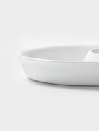 Блюдо Hanna Knövell, 1 л/160 мл, d=25 см, с секцией для соуса, фарфор, белое - Фото 4