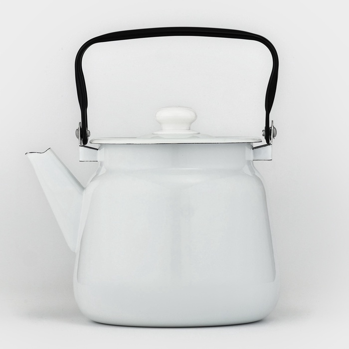 УЦЕНКА Чайник 3.5 л б/деколи(белый) эм.крышка - Фото 1