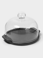 Блюдо для подачи с клош крышкой Magistro «Галактика», фарфор, d=22 см, чёрный - Фото 2