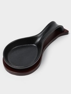 Подставка под ложку с поддоном Magistro «Галактика», фарфор, 23.5×10.5×5 см, чёрная - Фото 3