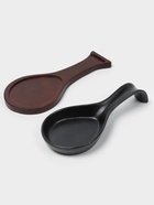 Подставка под ложку с поддоном Magistro «Галактика», фарфор, 23.5×10.5×5 см, чёрная - Фото 6