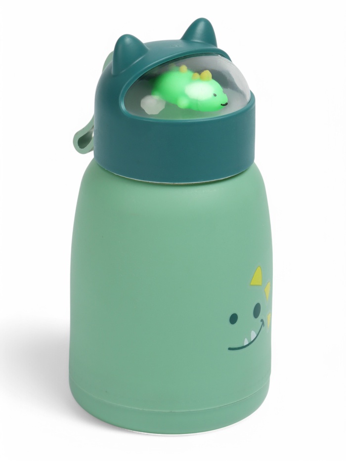 УЦЕНКА Бутылка для воды детская, 350 мл, «Динозавр», стеклянная - Фото 1