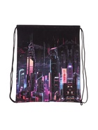 Мешок для обуви Stavia на шнурке, с принтом, размер 43×0.5×36 см, чёрный/розовый/сиреневый - Фото 2