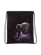 Мешок для обуви Stavia на шнурке, с принтом, надписью, размер 43×0.5×36 см, чёрный/сиреневый - Фото 2