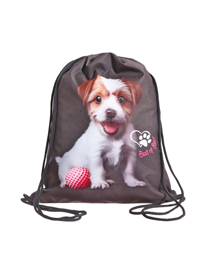 Мешок для обуви Stavia на шнурке, с принтом, размер 43×0.5×36 см, серый/белый - Фото 1