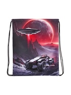 Мешок для обуви Stavia на шнурке, с принтом, размер 43×0.5×36 см, чёрный/серый/розовый - Фото 2