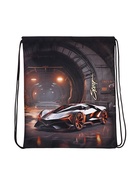 Мешок для обуви Stavia на шнурке, с принтом, размер 43×0.5×36 см, чёрный/рыжий - Фото 2