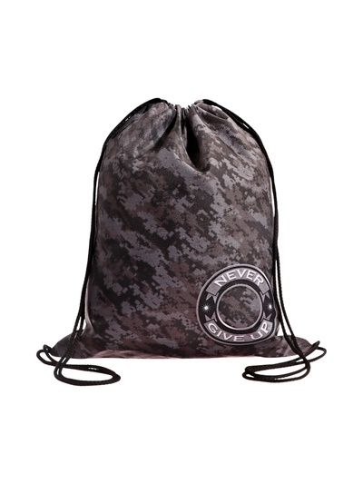 Мешок для обуви Stavia на шнурке, с принтом, размер 43×0.5×36 см, камуфляж/чёрный/серый