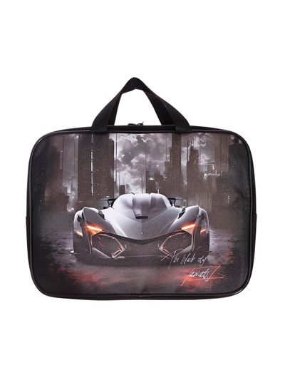 Папка с ручками текстильная А4, 350×270×80 мм, Stavia «Машина и небоскребы»