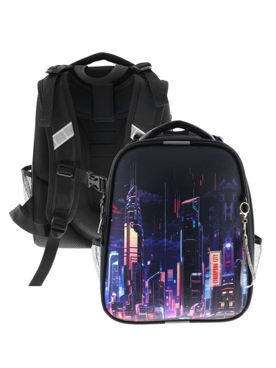 Рюкзак каркасный, школьный, 38×30×16 см, эргономичная спинка «Сити»