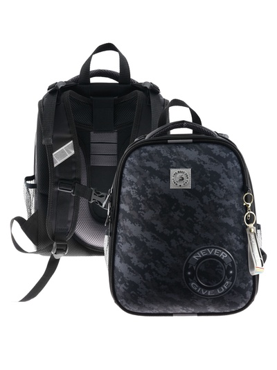 Рюкзак каркасный, школьный, 38×30×16 см, эргономичная спинка, Stavia «Милитари»