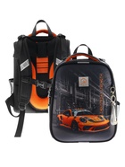 Рюкзак каркасный, школьный, 38×30×16 см, эргономичная спинка, Stavia «Оранжевая машина» - Фото 1