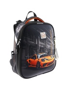 Рюкзак каркасный, школьный, 38×30×16 см, эргономичная спинка, Stavia «Оранжевая машина» - Фото 2