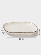 Блюдо для подачи Magistro Alpine Frost, 23×21×2.5, фарфор, белое - Фото 2